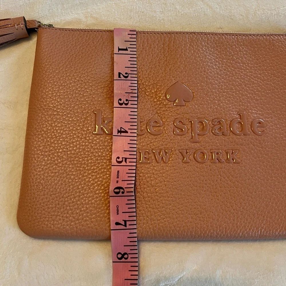 Kate spade ♠️ large tassel pouch logo rose pink - Picture 9 of 9